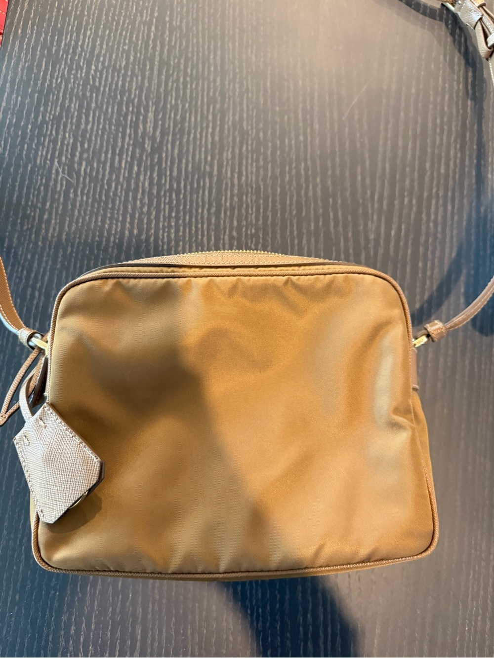 Prada cognac re-Nylon camera crossbody Bag with Leather Trim; worn 10 times max - Picture 13 of 16
